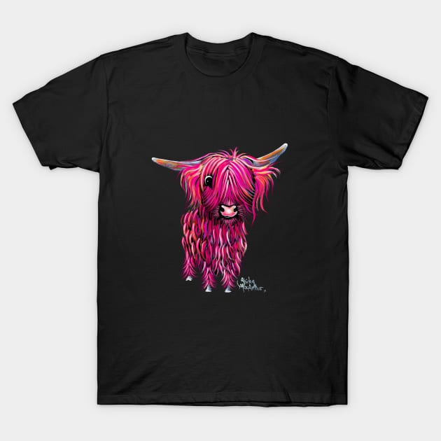 HiGHLaND CoW PRiNT SCoTTiSH ' LoVe HeaRT 2 ' BY SHiRLeY MacARTHuR T-Shirt by ShirleyMac